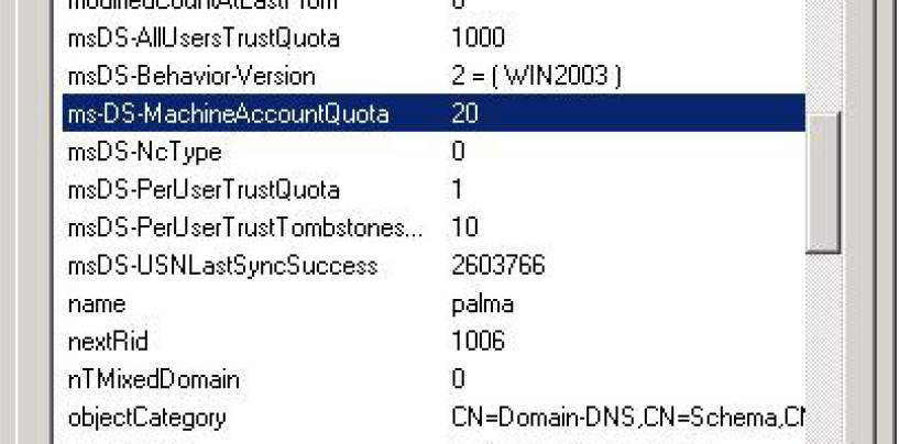 EventID 1194, maximum computer accounts