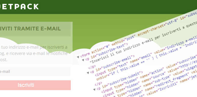 Jetpack, modificare il CSS di subscriptions (iscrizioni)