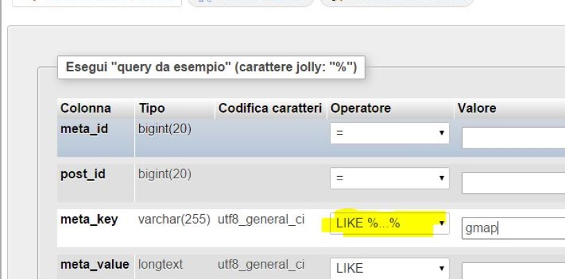 Eliminare un Campo personalizzato dall’elenco