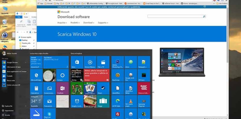 Post aggiornamento Windows 10, liberare spazio.
